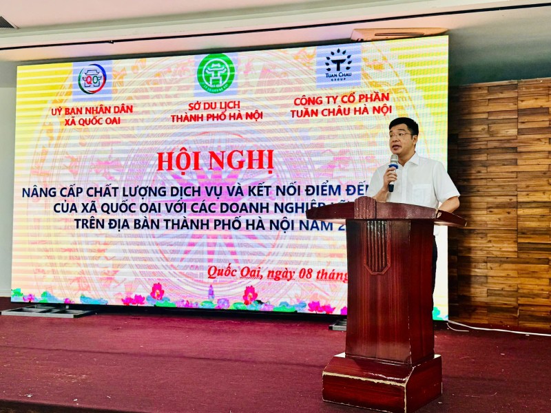 Ông Ngô Văn Hùng, Phó Chủ tịch UBND xã Quốc Oai phát biểu tại hội nghị. Ảnh: Hồ Hạ. Ông Ngô Văn Hùng, Phó Chủ tịch UBND xã Quốc Oai phát biểu tại hội nghị. Ảnh: Hồ Hạ.