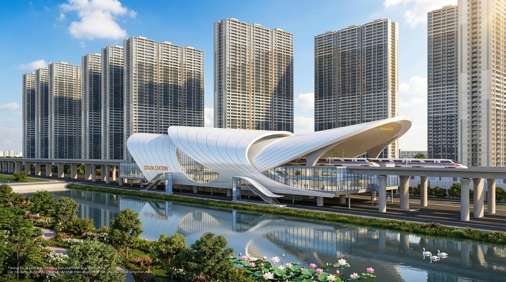 Phối cảnh ga Cổ Loa (Trung tâm Triển lãm Việt Nam, Khu đô thị Vinhomes Global Gate Hà Nội) Phối cảnh ga Cổ Loa (Trung tâm Triển lãm Việt Nam, Khu đô thị Vinhomes Global Gate Hà Nội)