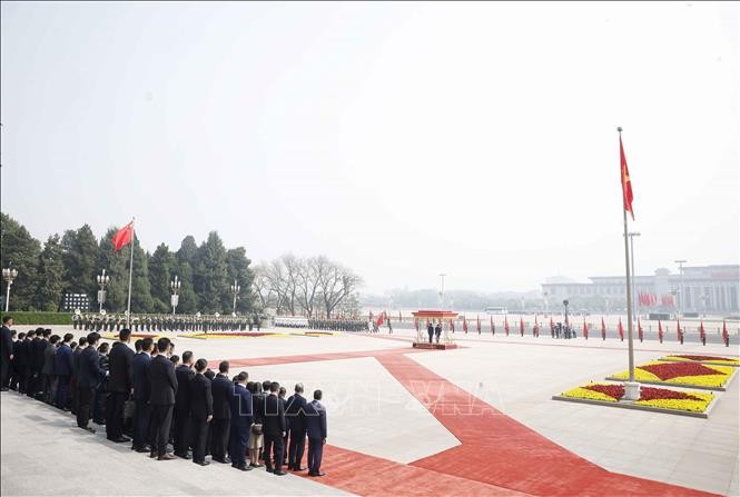 Lễ đón trọng thể Tổng Bí thư, Chủ tịch nước Tô Lâm và Phu nhân thăm cấp Nhà nước đến Trung Quốc. Ảnh: Thống Nhất/TTXVN