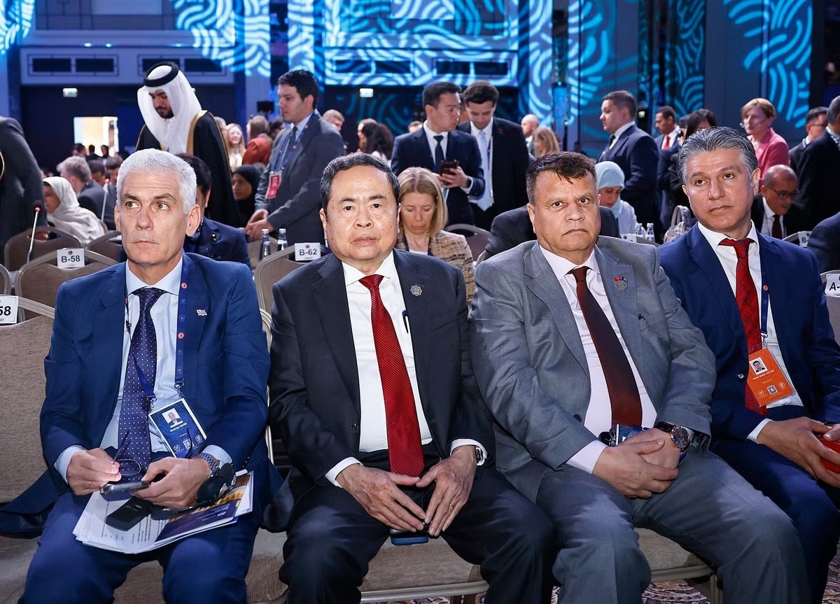 Chủ tịch Quốc hội Trần Thanh Mẫn và các đại biểu tham dự Lễ khai mạc Đại hội đồng lần thứ 152 Liên minh Nghị viện thế giới.