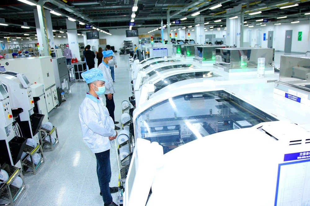 Dây chuyền sản xuất thiết bị điện tử của Công ty TNHH Pegatron Việt Nam tại Tổ hợp khu công nghiệp DEEP C Hải Phòng