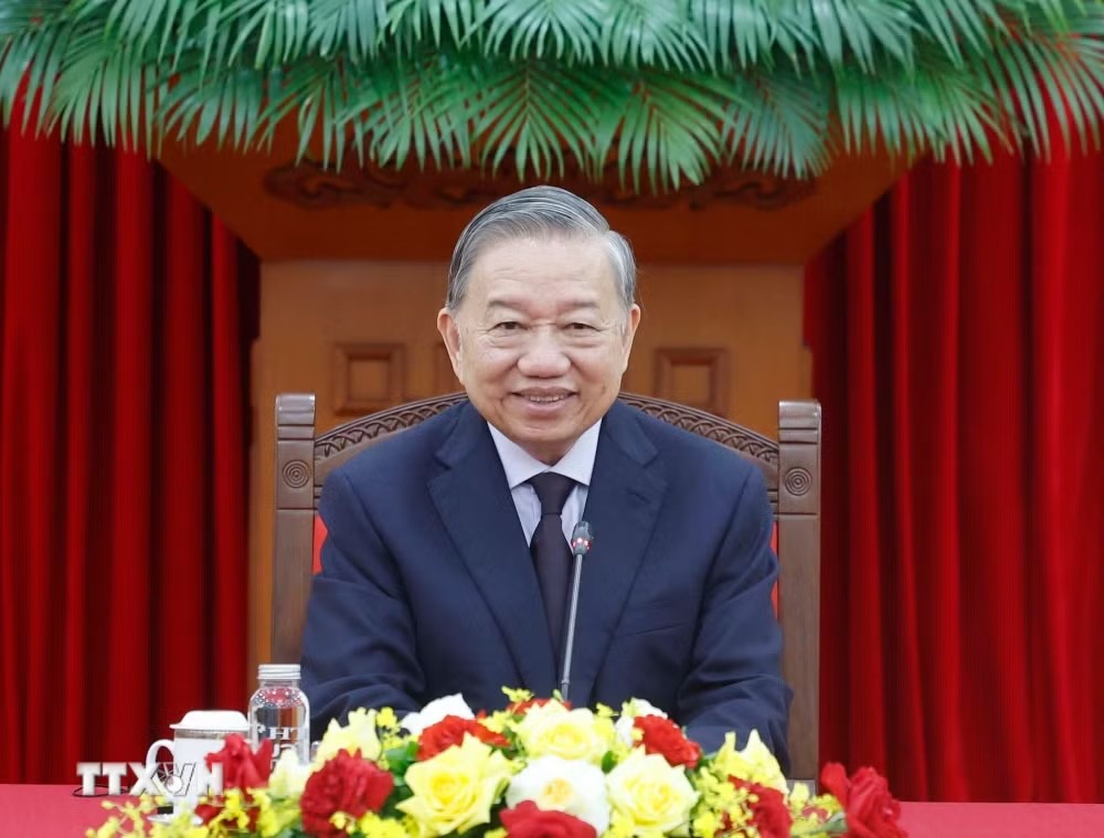 Tổng Bí thư, Chủ tịch nước Tô Lâm điện đàm với Thủ tướng Australia Anthony Albanese - Ảnh: TTXVN