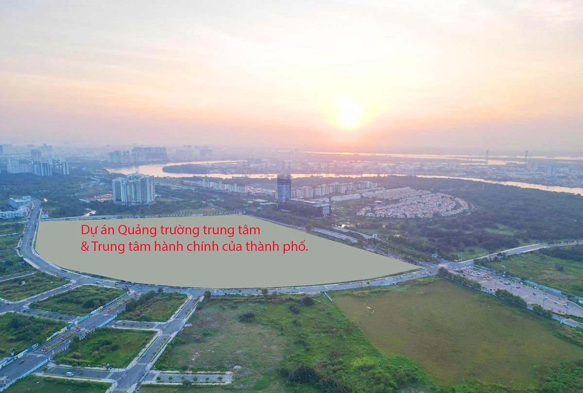 Toàn cảnh khu đất rộng hơn 46 ha tại Thủ Thiêm, nơi sẽ xây Trung tâm hành chính và Quảng trường trung tâm TP.HCM.