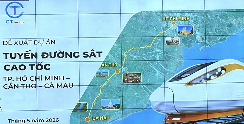 Tập đoàn CT Group đề xuất Dự án tuyến đường sắt cao tốc TP.HCM - Cần Thơ - Cà Mau