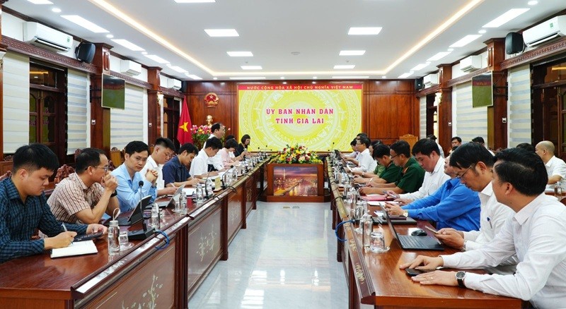 Đoàn công tác Bộ Xây dựng làm việc với UBND tỉnh Gia Lai về nhà ở xã hội. Ảnh: Kim Loan. Đoàn công tác Bộ Xây dựng làm việc với UBND tỉnh Gia Lai về nhà ở xã hội. Ảnh: Kim Loan.