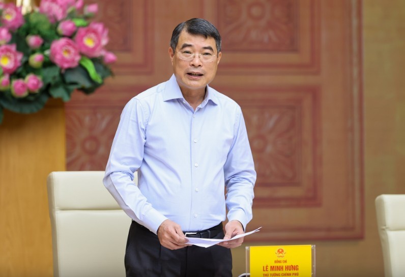 Thủ tướng Lê Minh Hưng nhấn mạnh một số quan điểm chỉ đạo lớn để các bộ, ngành và Thành phố Hà Nội thống nhất nhận thức và hành động - Ảnh: VGP.