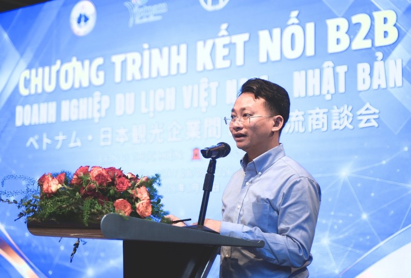 Ông Trần Trung Hiếu, Phó Giám đốc Sở Du lịch Hà Nội phát biểu tại chương trình Ông Trần Trung Hiếu, Phó Giám đốc Sở Du lịch Hà Nội phát biểu tại chương trình