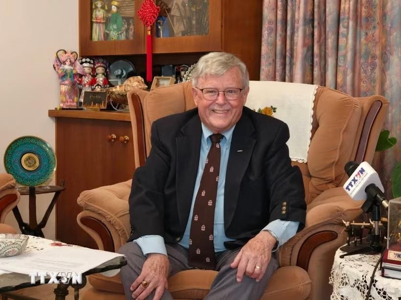 Giáo sư Carl Thayer - thuộc Học viện Quốc phòng Australia, Đại học New South Wales.(: Trung Trang/TTXVN)