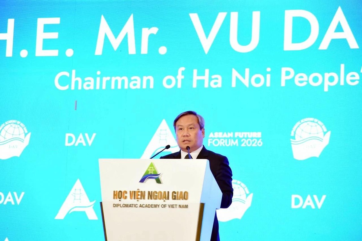 Chủ tịch UBND TP. Hà Nội Vũ Đại Thắng phát biểu. Ảnh: Đức Thanh.