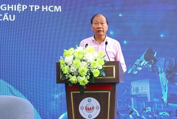 Ông Hoàng Quang Phòng, Phó Chủ tịch Liên đoàn Thương mại và Công nghiệp Việt Nam (VCCI) phát biểu tại sự kiện.