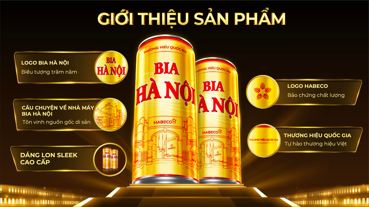 Thiết kế sản phẩm Bia Hà Nội lon sleek mới