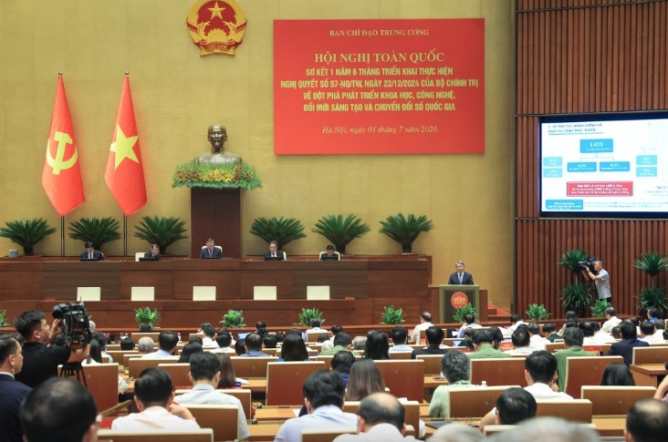 Chánh Văn phòng Trung ương Đảng Nguyễn Hải Ninh nhấn mạnh, Nghị quyết 57 mở ra một giai đoạn phát triển mới của đất nước - Ảnh: VGP