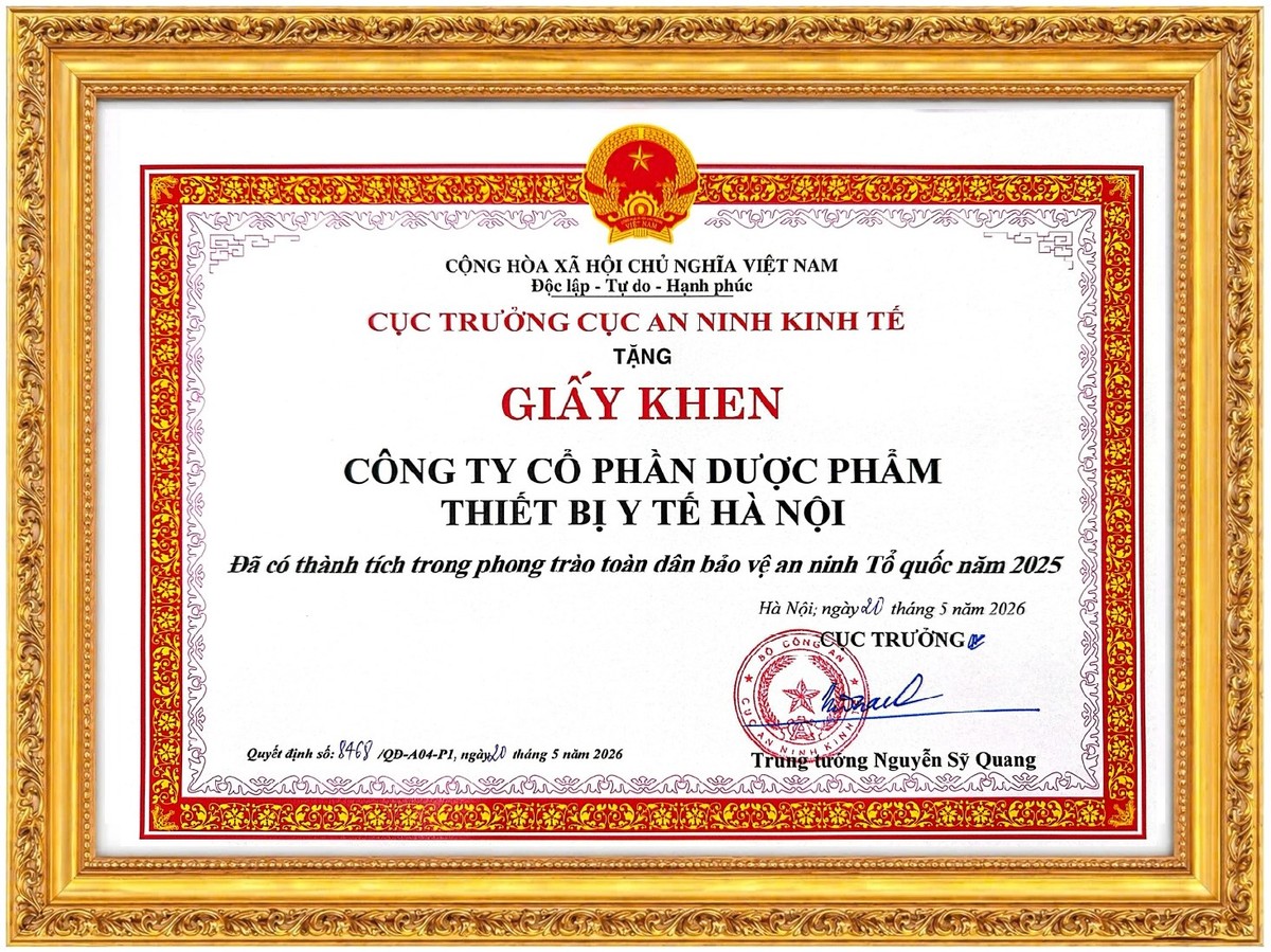 Cục An ninh Kinh tế - Bộ Công an trao tặng Giấy khen cho HAPHARCO đã có thành tích trong phong trào toàn dân bảo vệ an ninh Tổ quốc năm 2025 Cục An ninh Kinh tế - Bộ Công an trao tặng Giấy khen cho HAPHARCO đã có thành tích trong phong trào toàn dân bảo vệ an ninh Tổ quốc năm 2025