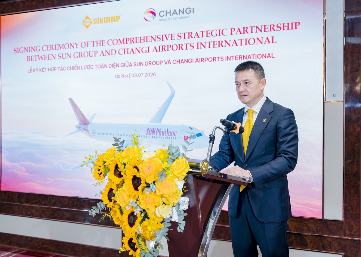 Ông Đặng Minh Trường, Chủ tịch HĐQT Sun Group phát biểu tại sự kiện Ông Đặng Minh Trường, Chủ tịch HĐQT Sun Group phát biểu tại sự kiện