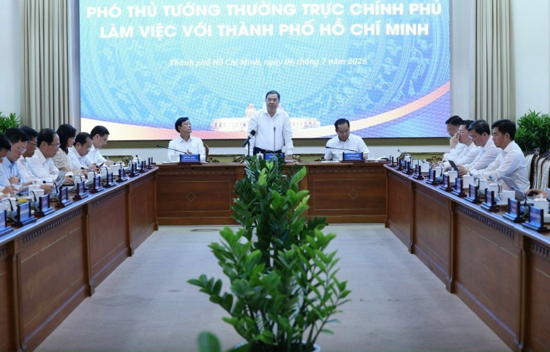 Phó Thủ tướng Thường trực Chính phủ Phạm Gia Túc làm việc với TP.HCM - Ảnh: VGP. Phó Thủ tướng Thường trực Chính phủ Phạm Gia Túc làm việc với TP.HCM - Ảnh: VGP.