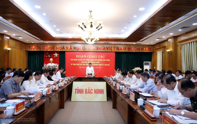 Phó Thủ tướng Nguyễn Văn Thắng làm việc với tỉnh Bắc Ninh - Ảnh: VGP. Phó Thủ tướng Nguyễn Văn Thắng làm việc với tỉnh Bắc Ninh - Ảnh: VGP.