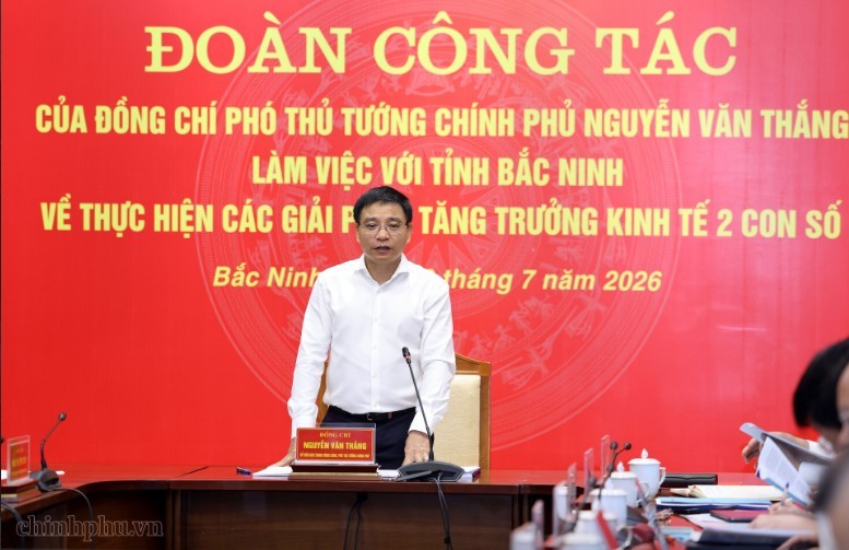 Phó Thủ tướng Nguyễn Văn Thắng kết luận cuộc làm việc - Ảnh: VGP. Phó Thủ tướng Nguyễn Văn Thắng kết luận cuộc làm việc - Ảnh: VGP.