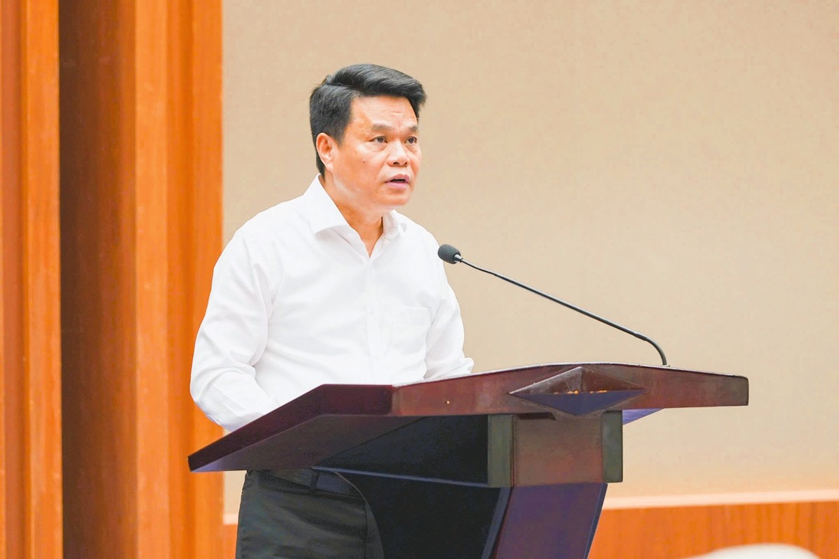 Ông Lê Ngọc Châu, Bí thư Thành ủy Hải Phòng phát biểu kết luận Hội nghị. Ông Lê Ngọc Châu, Bí thư Thành ủy Hải Phòng phát biểu kết luận Hội nghị.