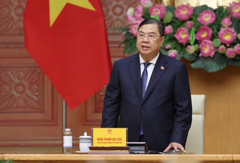 Phó Thủ tướng Thường trực Phạm Gia Túc đánh giá cao những đóng góp thiết thực và cam kết hợp tác lâu dài của cộng đồng doanh nghiệp Hoa Kỳ đối với sự phát triển kinh tế-xã hội của Việt Nam - Ảnh: VGP Phó Thủ tướng Thường trực Phạm Gia Túc đánh giá cao những đóng góp thiết thực và cam kết hợp tác lâu dài của cộng đồng doanh nghiệp Hoa Kỳ đối với sự phát triển kinh tế-xã hội của Việt Nam - Ảnh: VGP