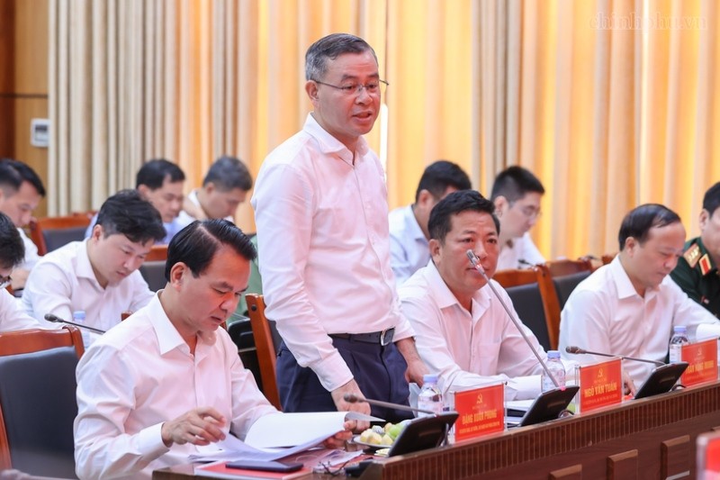 Bộ trưởng Bộ Tài chính Ngô Văn Tuấn phát biểu tại cuộc làm việc- Ảnh: VGP/ Bộ trưởng Bộ Tài chính Ngô Văn Tuấn phát biểu tại cuộc làm việc- Ảnh: VGP/