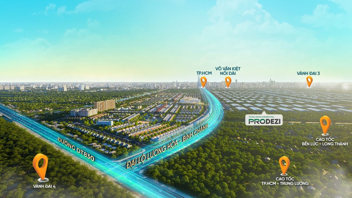 LA Home sở hữu vị trí mặt tiền trên đại lộ Lương Hòa - Bình Chánh