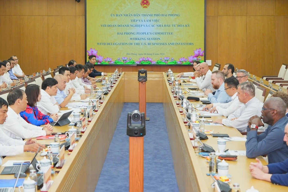 Quang cảnh cuộc tiếp và làm việc