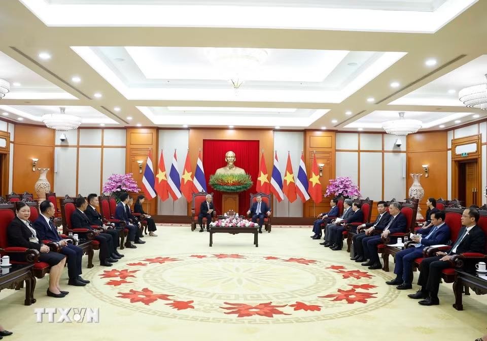 Tổng Bí thư, Chủ tịch nước Tô Lâm tiếp Chủ tịch Quốc hội kiêm Chủ tịch Hạ viện Thái Lan Sophon Zaram. (Ảnh: Thống Nhất/TTXVN) Tổng Bí thư, Chủ tịch nước Tô Lâm tiếp Chủ tịch Quốc hội kiêm Chủ tịch Hạ viện Thái Lan Sophon Zaram. (Ảnh: Thống Nhất/TTXVN)