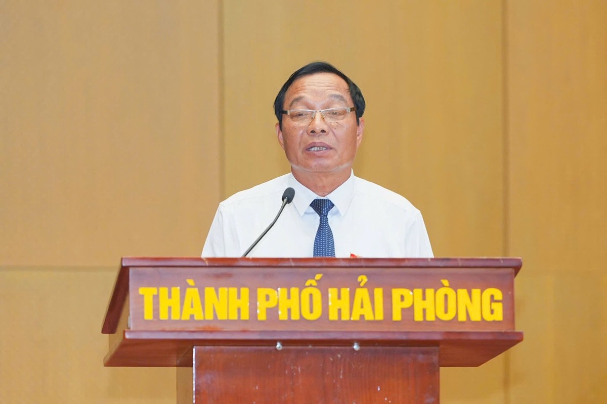 Ông Lê Văn Hiệu, Chủ tịch HĐND TP. Hải Phòng phát biểu bế mạc Kỳ họp.