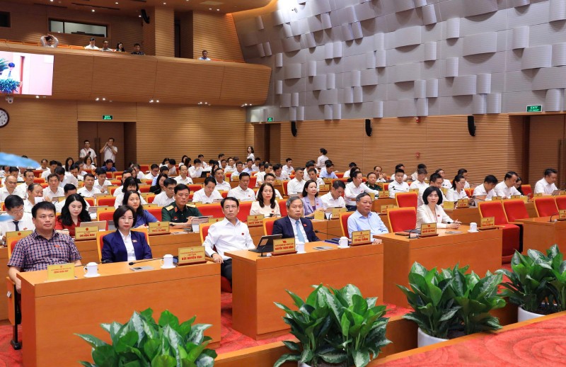 Các đại biểu tham dự Kỳ họp thứ 6 HĐND TP. Hà Nội khóa XVII, nhiệm kỳ 2026-2031.