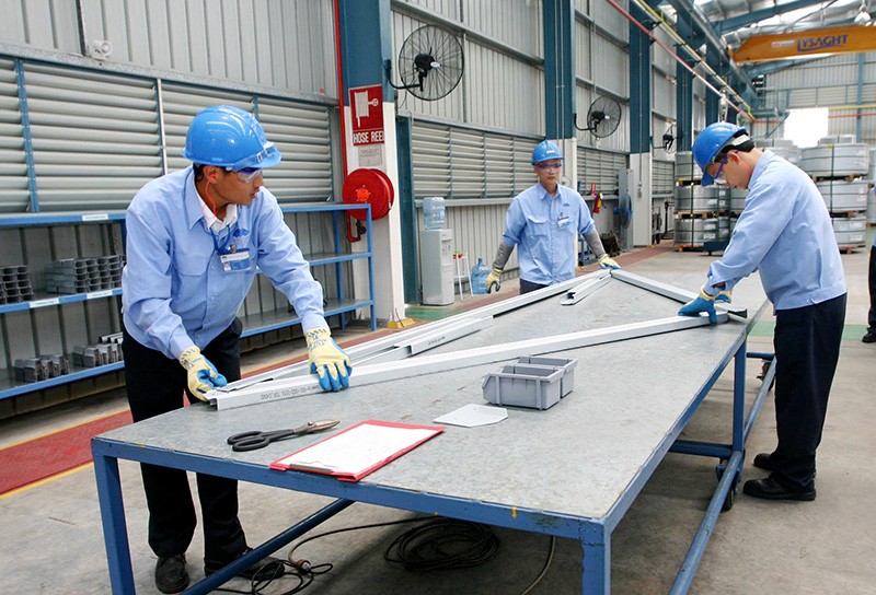BlueScope Steel - tập đoàn thép hàng đầu tại Australia - đặt chân vào thị trường Việt Nam từ năm 1993, mang tới công nghệ sản xuất thép mạ tiên tiến. Ảnh: Lê Toàn
