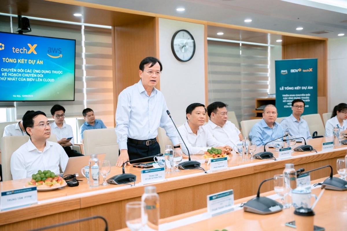 Ông Phan Thanh Hải - Phó Tổng Giám đốc BIDV phát biểu tại sự kiện