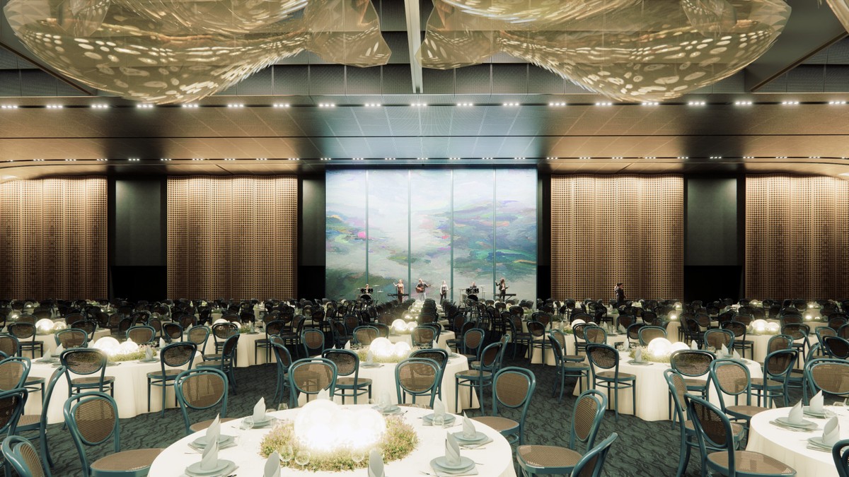 Ballroom tại Trung tâm Hội nghị và Triển lãm APEC với khả năng phục vụ các chương trình quốc tế quy mô lớn. Ballroom tại Trung tâm Hội nghị và Triển lãm APEC với khả năng phục vụ các chương trình quốc tế quy mô lớn.