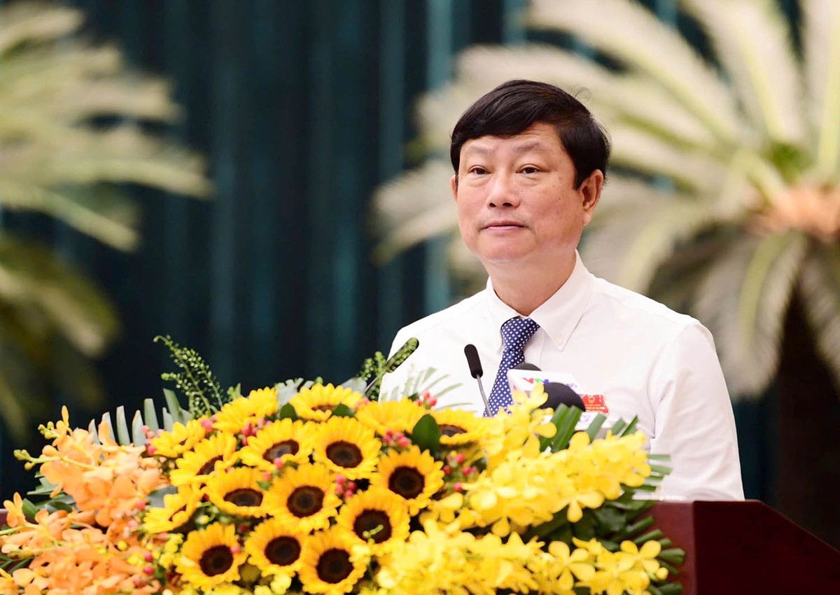 Ông Võ Văn Minh, Chủ tịch HĐND TP.HCM phát biểu khai mạc kỳ họp. Ảnh: Quang Định Ông Võ Văn Minh, Chủ tịch HĐND TP.HCM phát biểu khai mạc kỳ họp. Ảnh: Quang Định