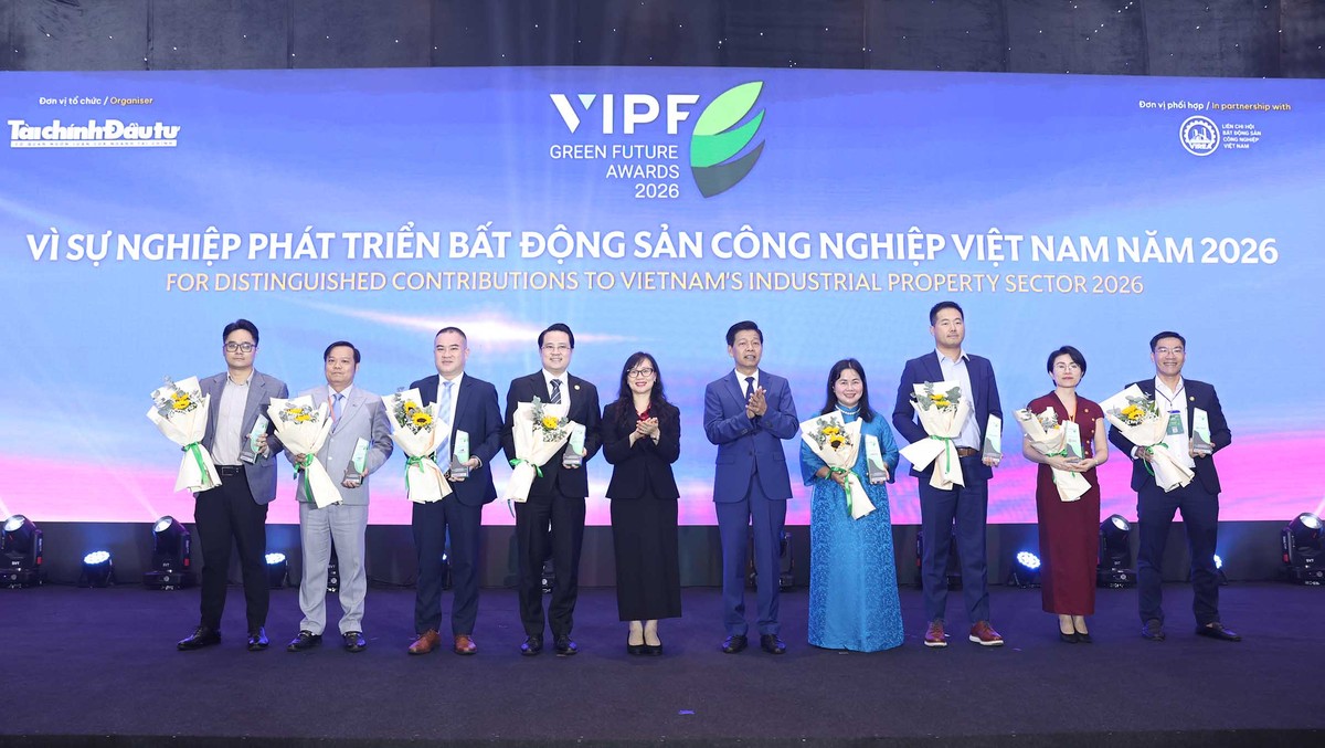 Các doanh nghiệp được vinh danh Vì sự nghiệp phát triển bất động sản công nghiệp Việt Nam năm 2026.