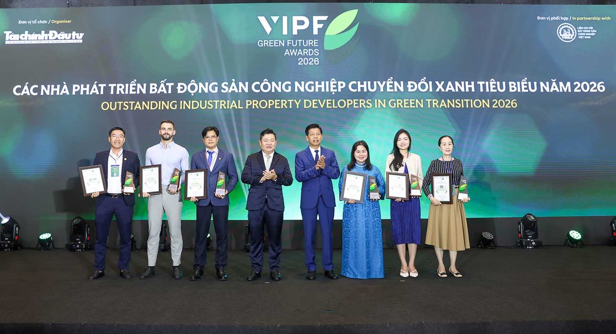Vinh danh Nhà phát triển bất động sản công nghiệp chuyển đổi xanh tiêu biểu năm 2026.