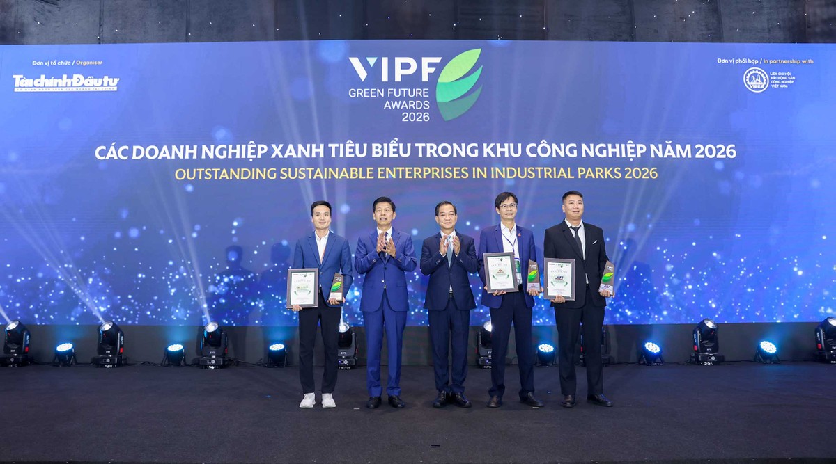 Vinh danh các doanh nghiệp xanh tiêu biểu trong khu công nghiệp năm 2026.
