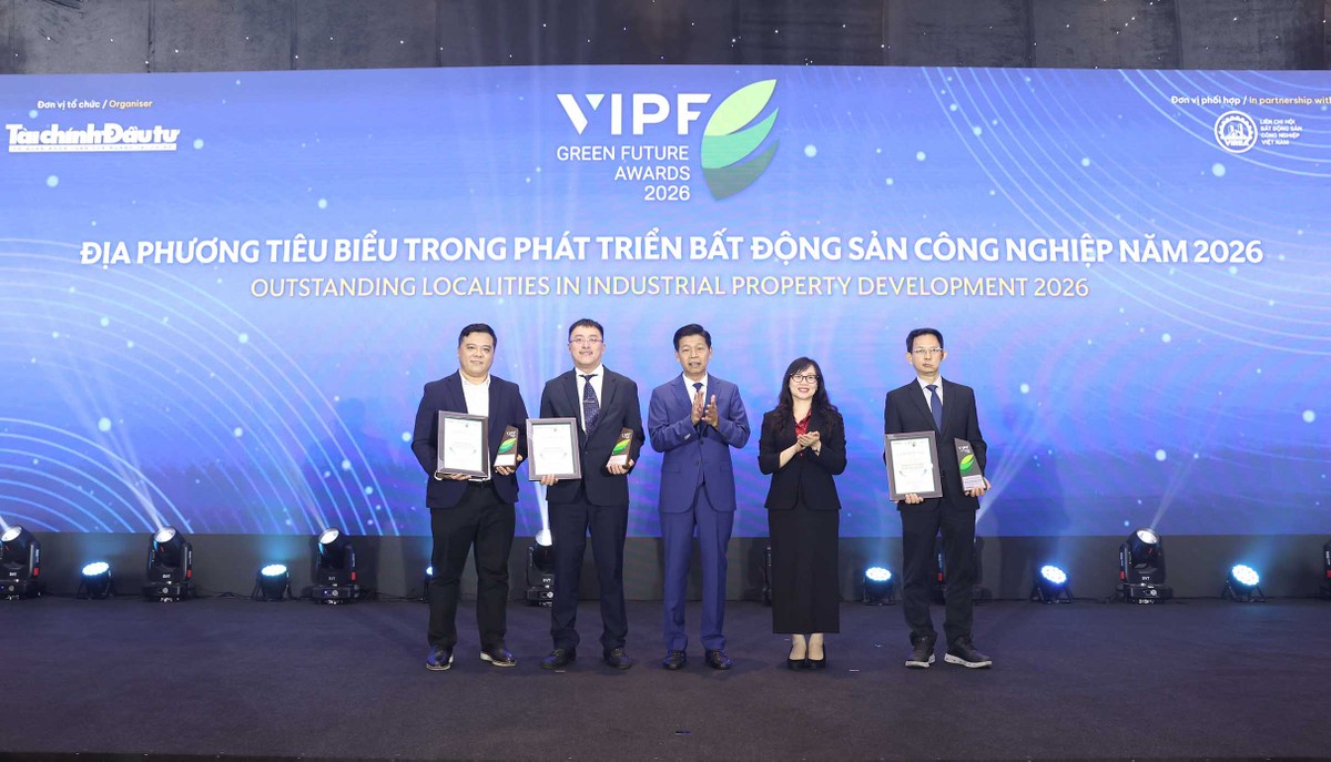 Vinh danh các địa phương tiêu biểu trong phát triển bất động sản công nghiệp năm 2026.