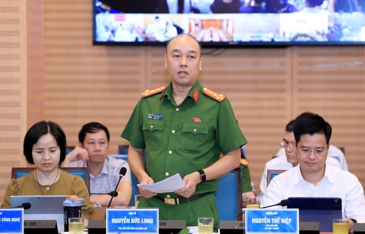 Phó Giám đốc Công an TP. Hà Nội Nguyễn Đức Long thông tin tại họp báo. Phó Giám đốc Công an TP. Hà Nội Nguyễn Đức Long thông tin tại họp báo.