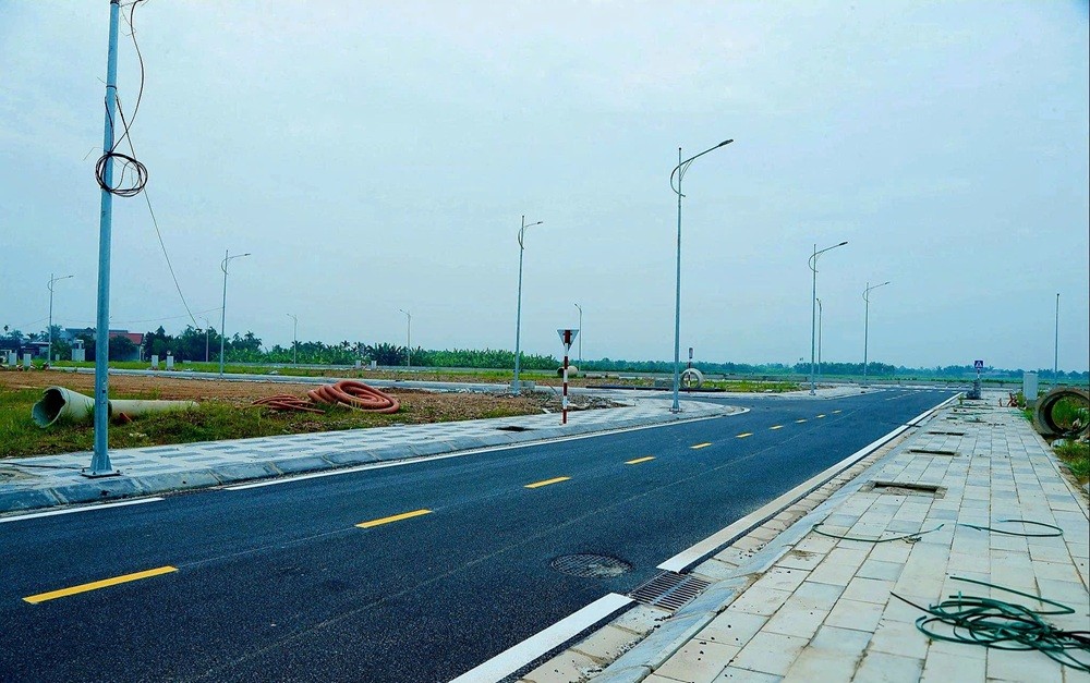 Khu tái định cư phục vụ giải phóng mặt bằng dự án đường sắt Lào Cai - Hà Nội - Hải Phòng tại xã An Khánh.