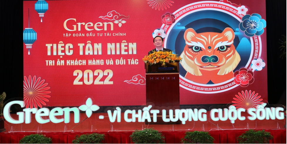 Ông Lê Viết Hải – Chủ tịch HĐQT HBC chia sẻ tại Tiệc tân niên 2022 của Green +