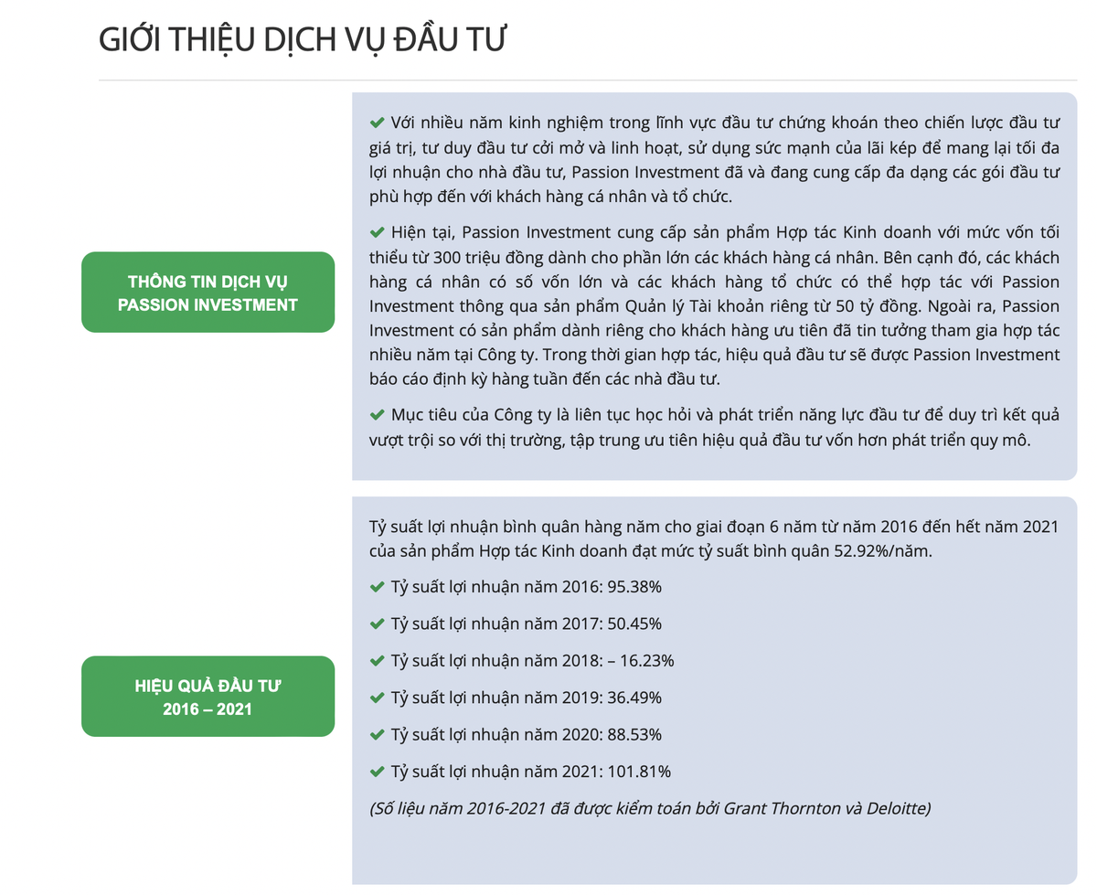 Giới thiệu của Passion