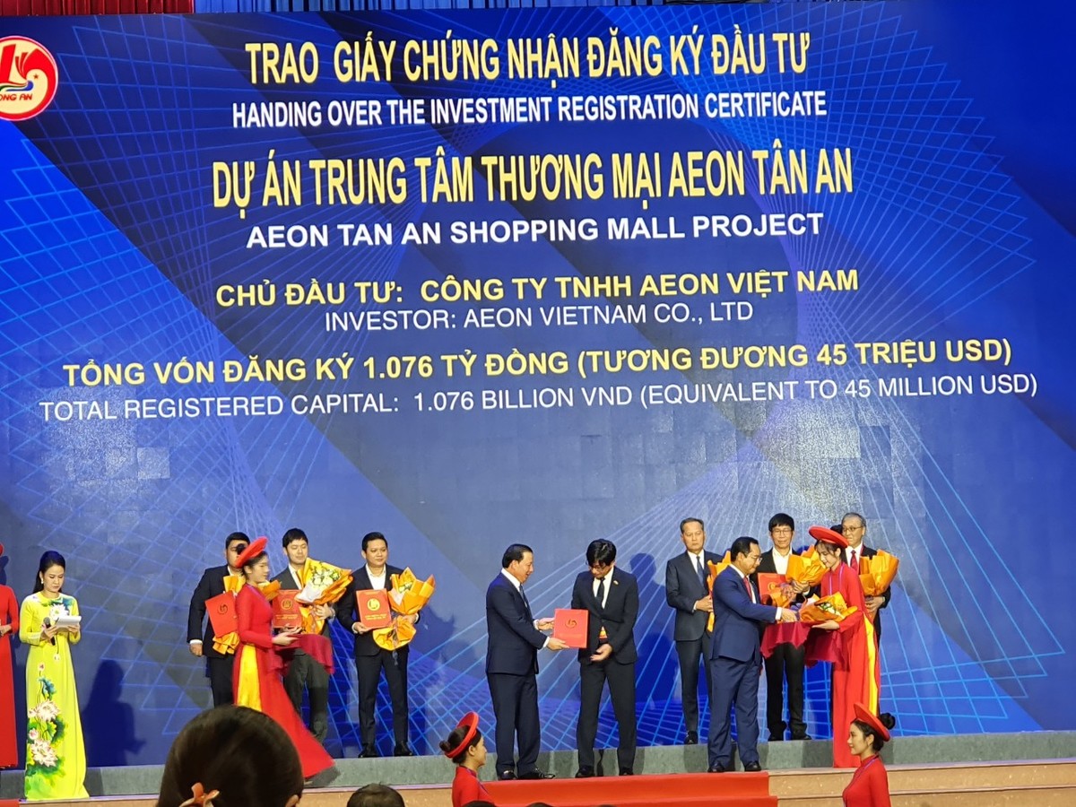 Tổng vốn đầu tư của dự án Aeon Tân An ước tính trên 45 triệu USD