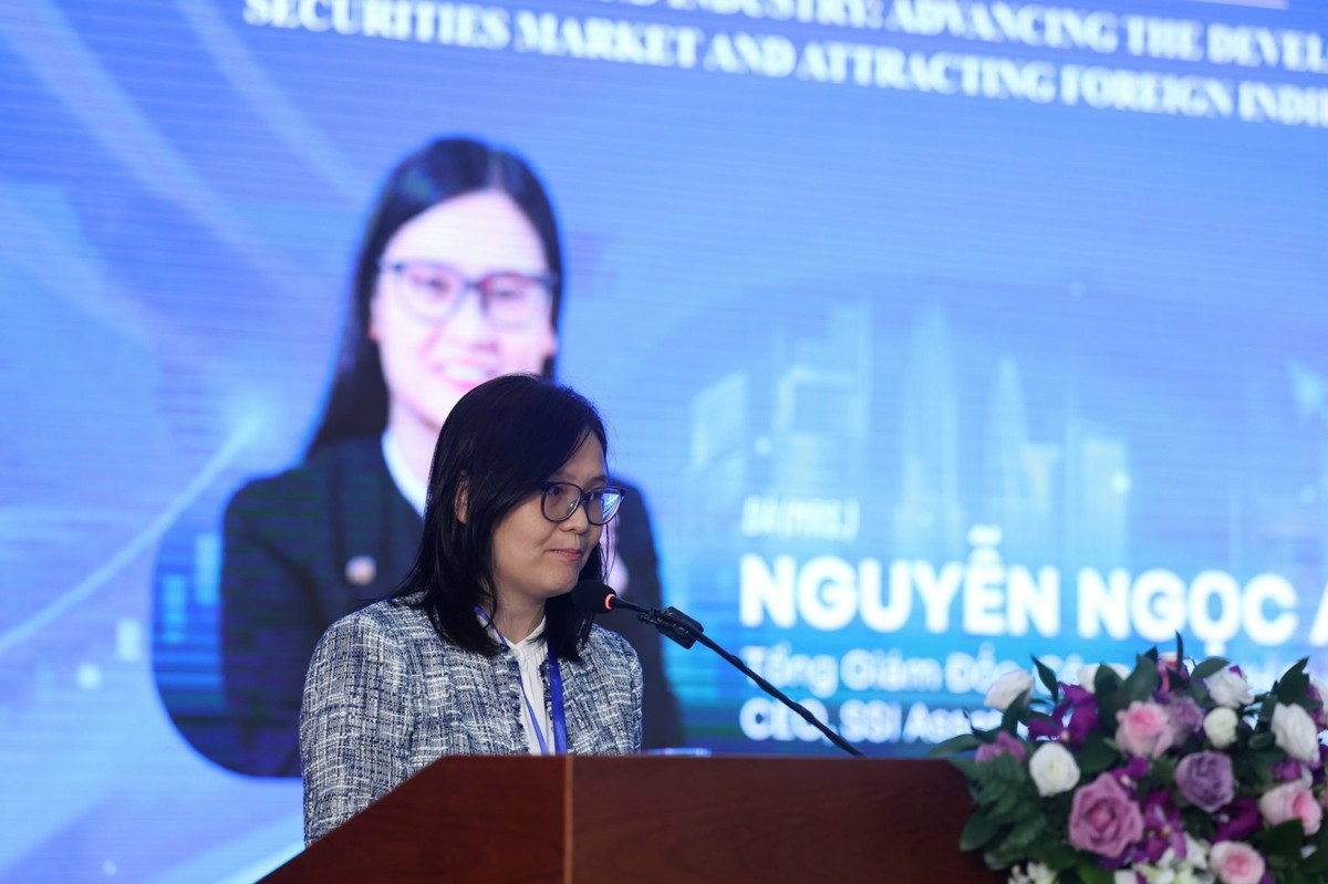 Bà Nguyễn Ngọc Anh, Tổng giám đốc Công ty TNHH Quản Lý Quỹ SSI (SSIAM) . Ảnh: Lê Toàn