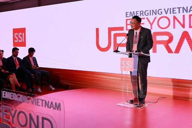 Ông Bùi Hoàng Hải, Phó chủ tịch Ủy ban Chứng khoán Nhà nước phát biểu tại sự kiện