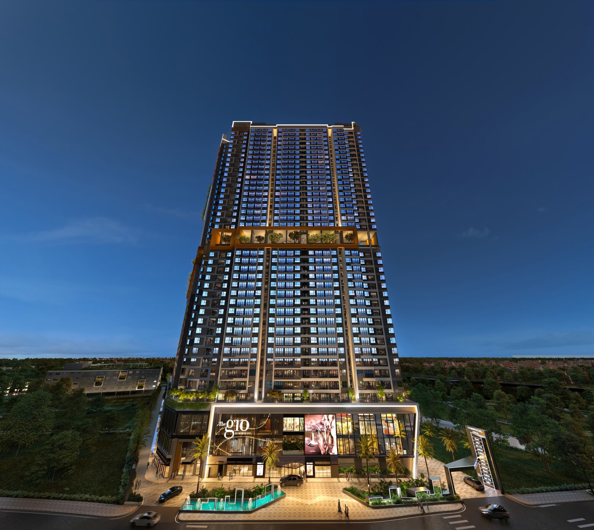 Mặt tiền shop khối đế dự án The Gió Riverside Mặt tiền shop khối đế dự án The Gió Riverside