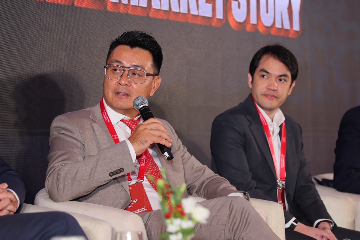 Ông Tuan Ngo, Giám đốc Đầu tư VinaCapital Group chia sẻ tại sự kiện.