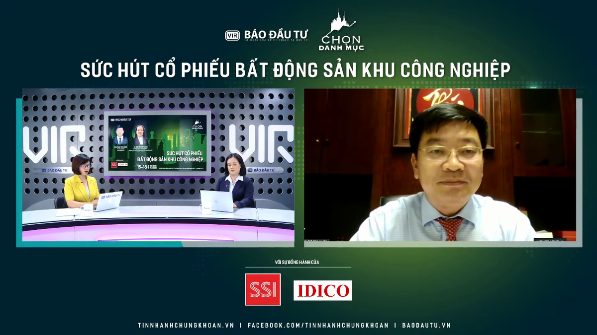Ông Phan Văn Chính tại Talkshow Chọn danh mục kỳ 14 với chủ đề: “Sức hút cổ phiếu bất động sản khu công nghiệp”.