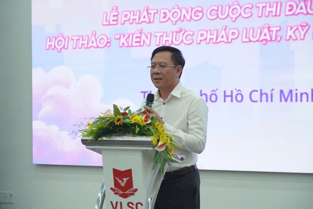 Ông Nguyễn Ngọc Hồi - Phó giám đốc Sở Văn hóa và Thể thao Thành phố Hồ Chí Minh phát biểu.
