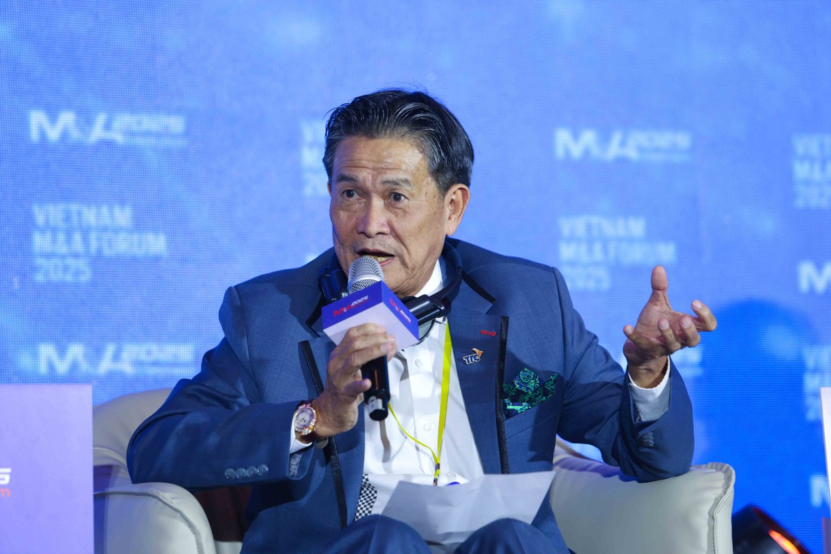 Ông Đặng Văn Thành, Chủ tịch Tập đoàn TTC chia sẻ quan điểm về M&amp;A và dành lời khuyên cho các doanh nghiệp tại Diễn đàn (Ảnh: Lê Toàn)