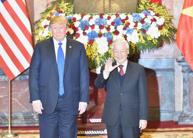 Tổng Bí thư, Chủ tịch nước Nguyễn Phú Trọng tiếp Tổng thống Donald Trump ảnh 1
